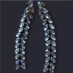 Iridescent Leaf Drop Earrings